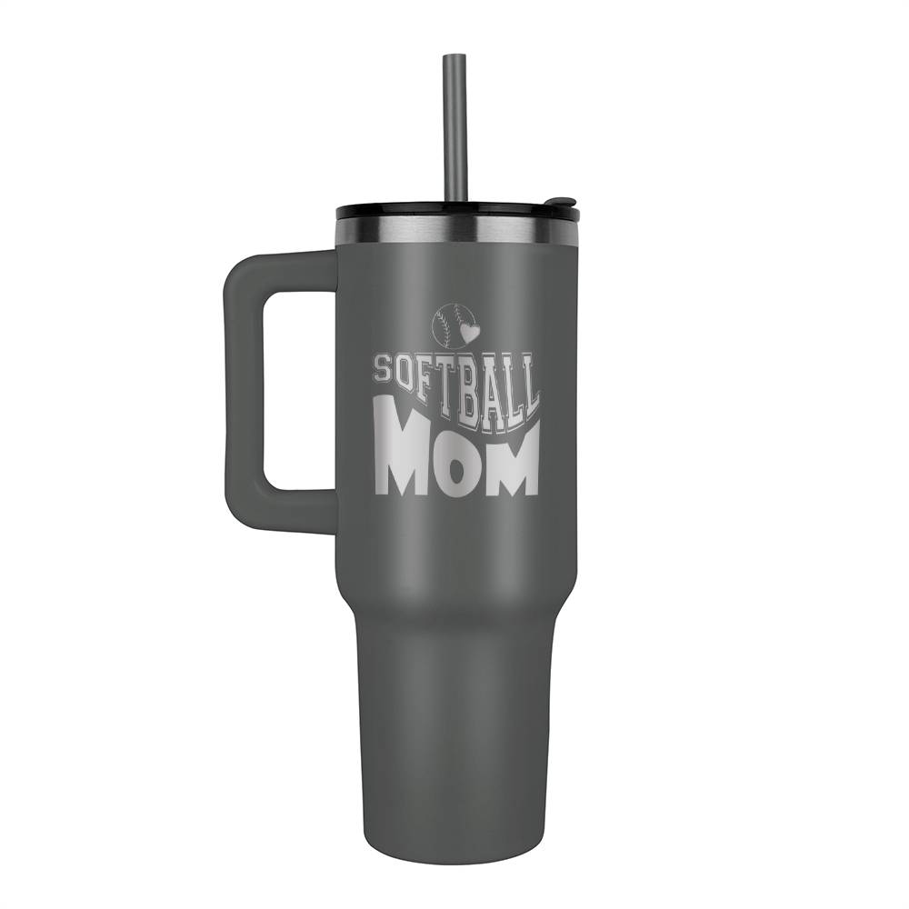 SOFTBALL MOM 40OZ TUMBLER