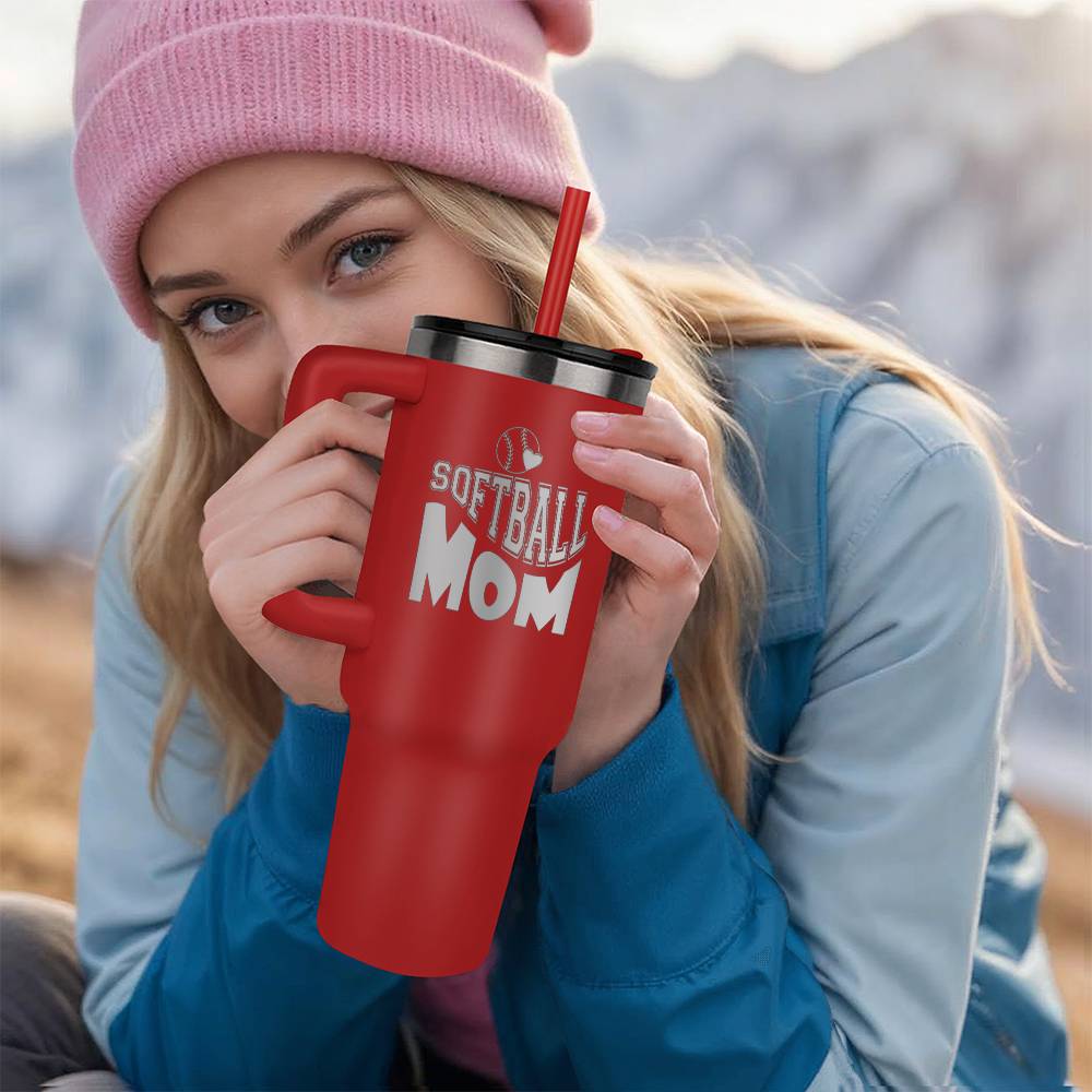 SOFTBALL MOM 40OZ TUMBLER